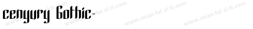 cenyury Gothic字体转换